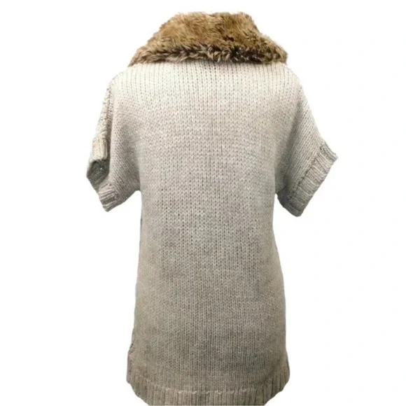 Apt. 9 Wool Blend Faux Fur Cable Knit Cardigan – Women’s Large | EUC! - Picture 5 of 8